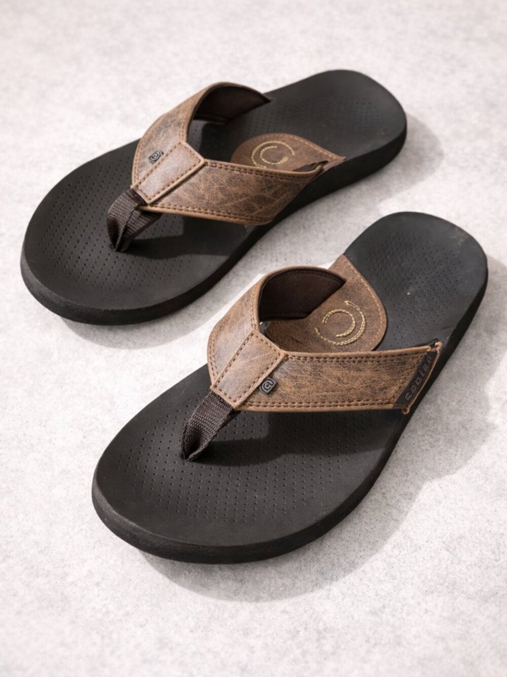 Cobian Men's Brown Flip Flops